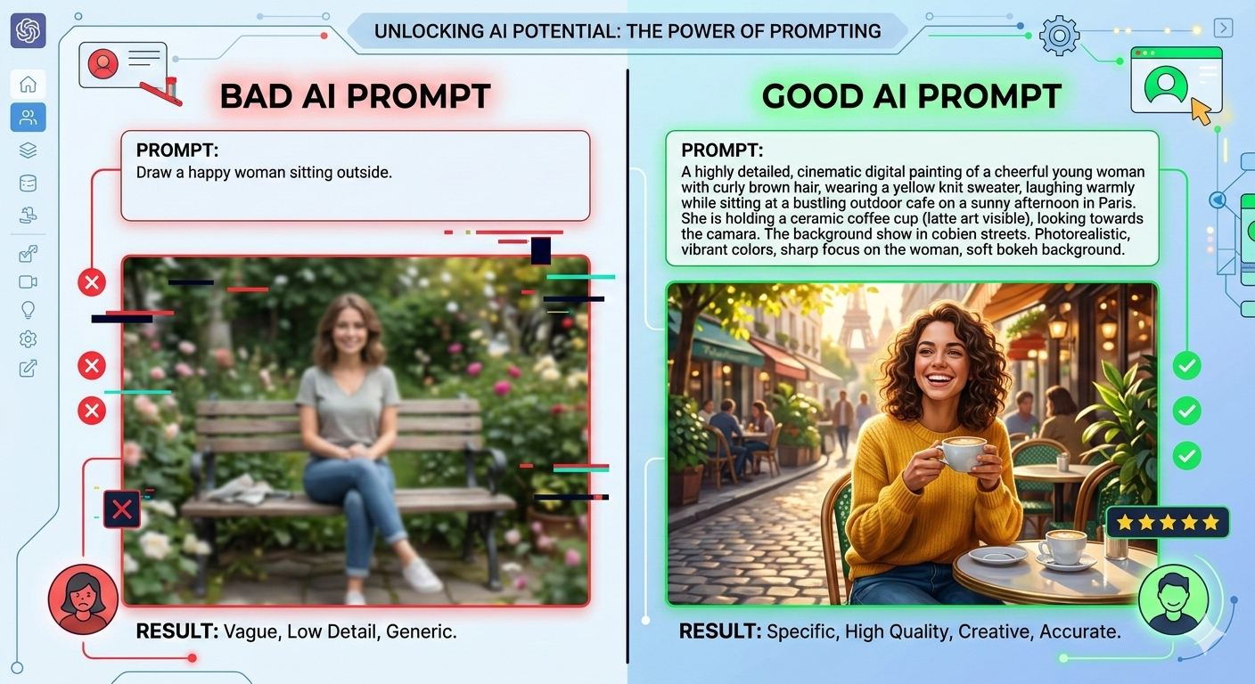 Strategic AI prompting visual